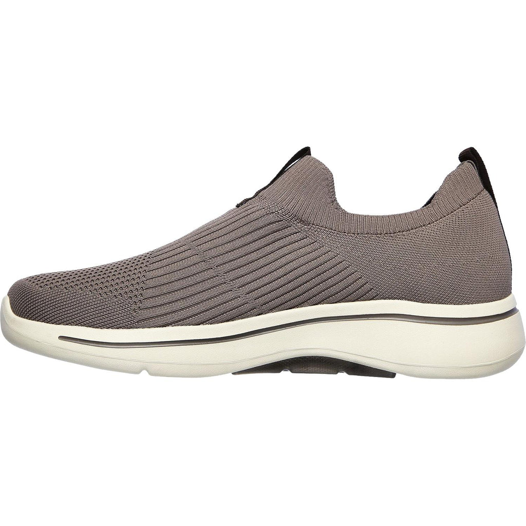 Mens Skechers Men's Skechers GOwalk Arch Fit Iconic Taupe/Brown Mesh Taupe/Brown Mesh