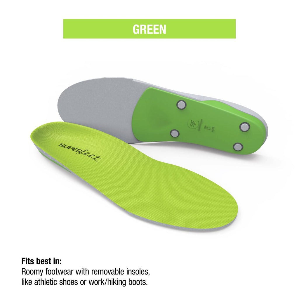 Unisex Superfeet Unisex Superfeet All-Purpose Support High Arch Green Insoles Green