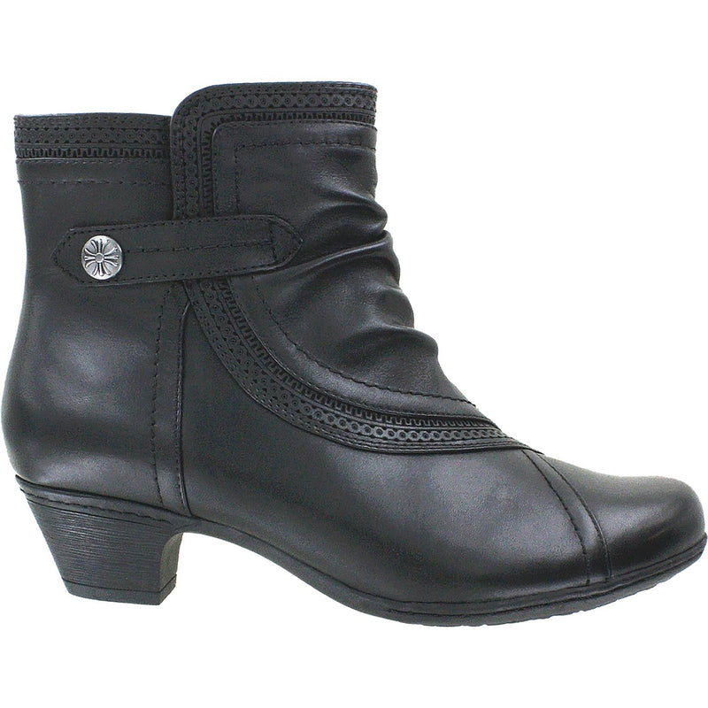 Women's Rockport Cobb Hill Abbott Panel Boot Black Leather