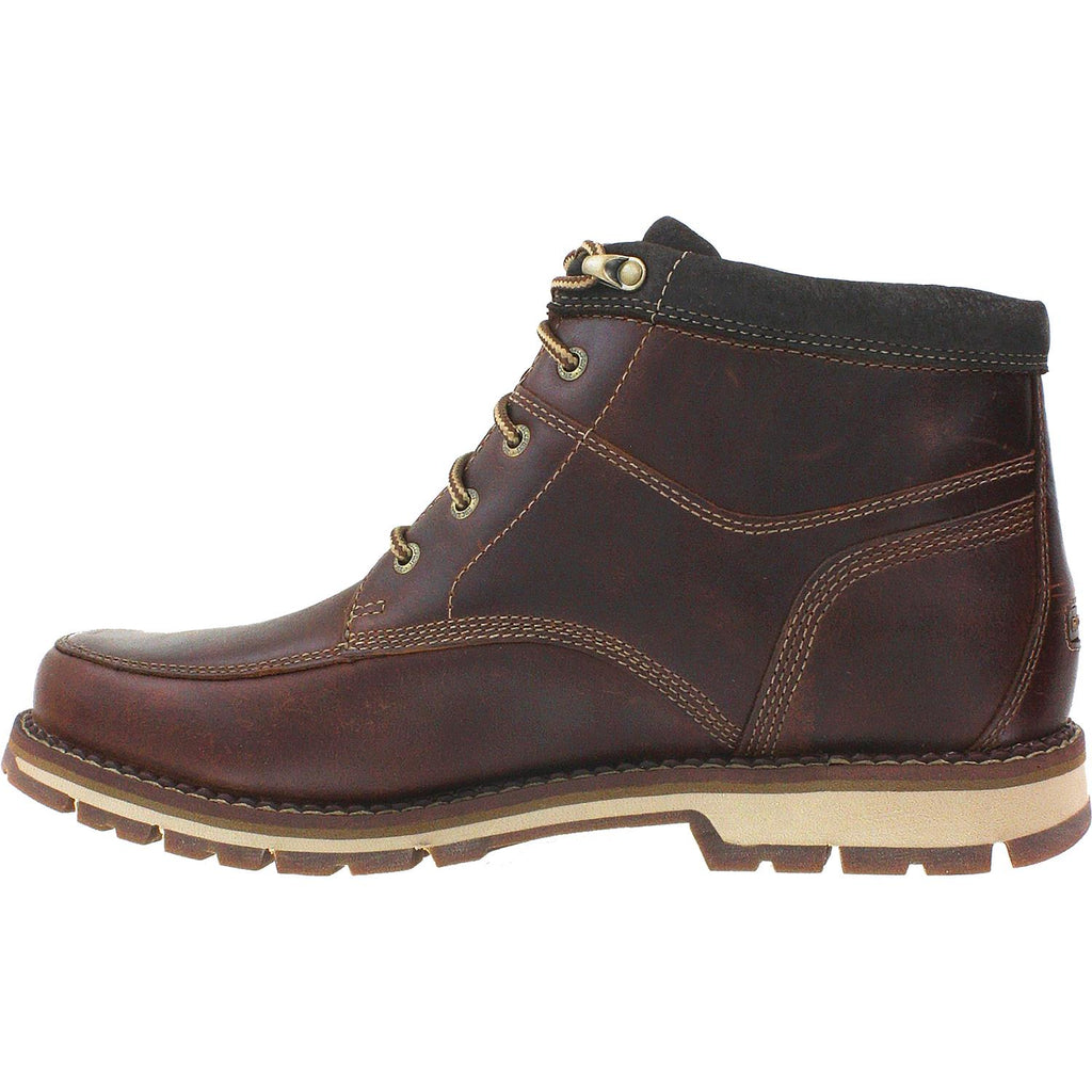 Mens Rockport Men's Rockport Centry Panel Toe Boot Brown Leather Brown Leather