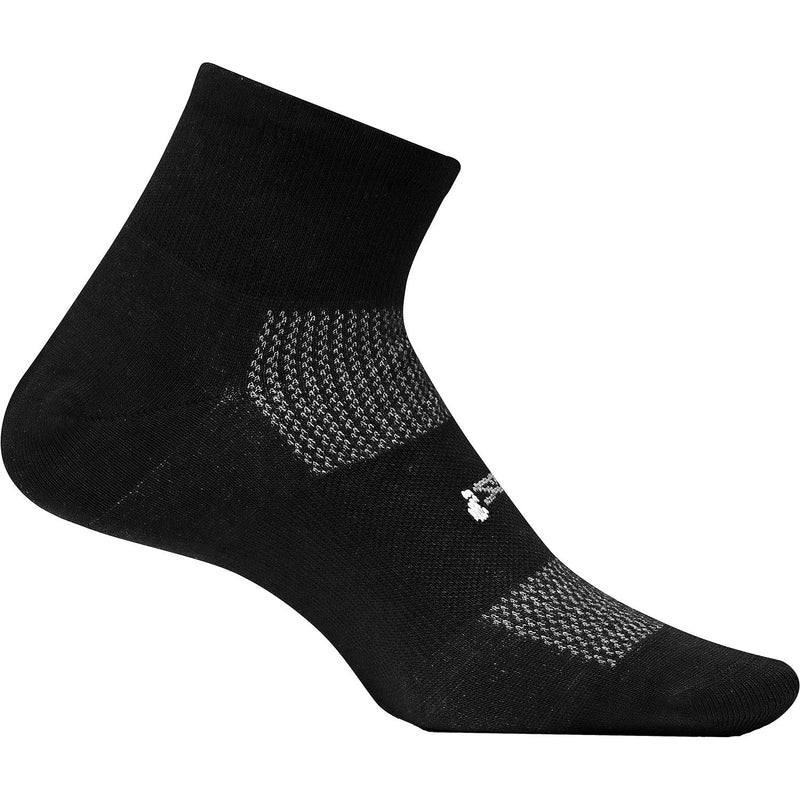 Unisex Feetures High Performance Ultra Light Quarter Socks Black