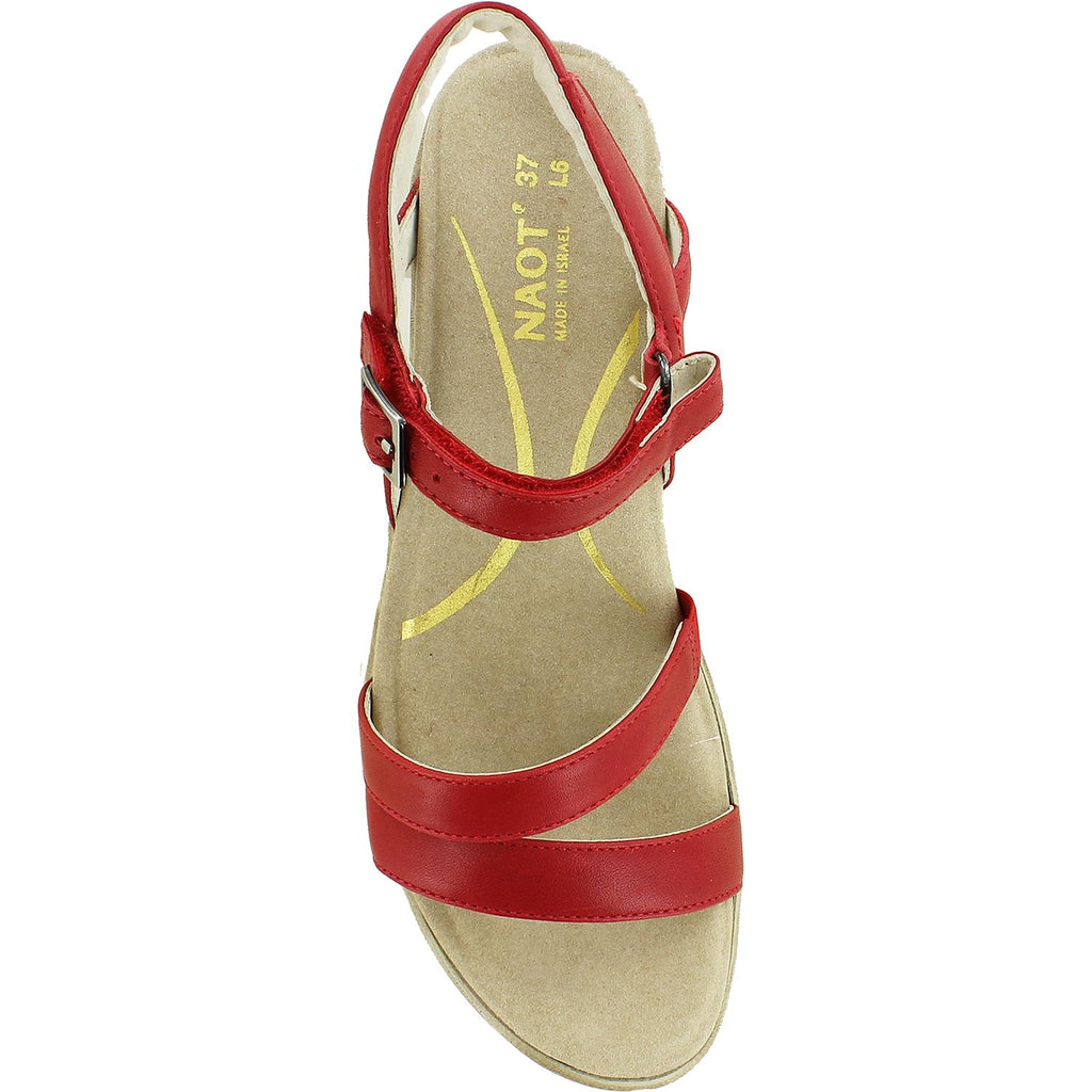 Womens Naot Women's Naot Bounty Kiss Red Leather Kiss Red Leather