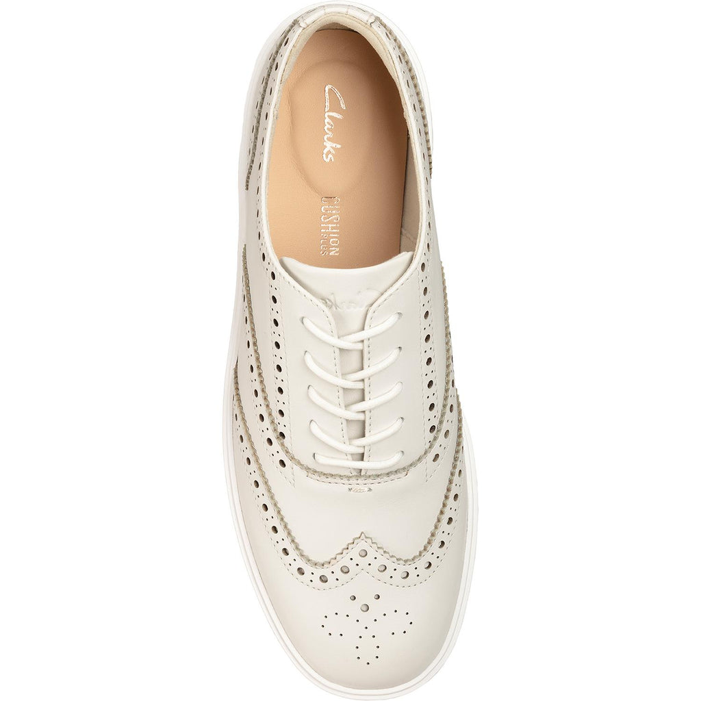 Womens Clarks Women's Clarks Hero Brogue White Leather White Leather