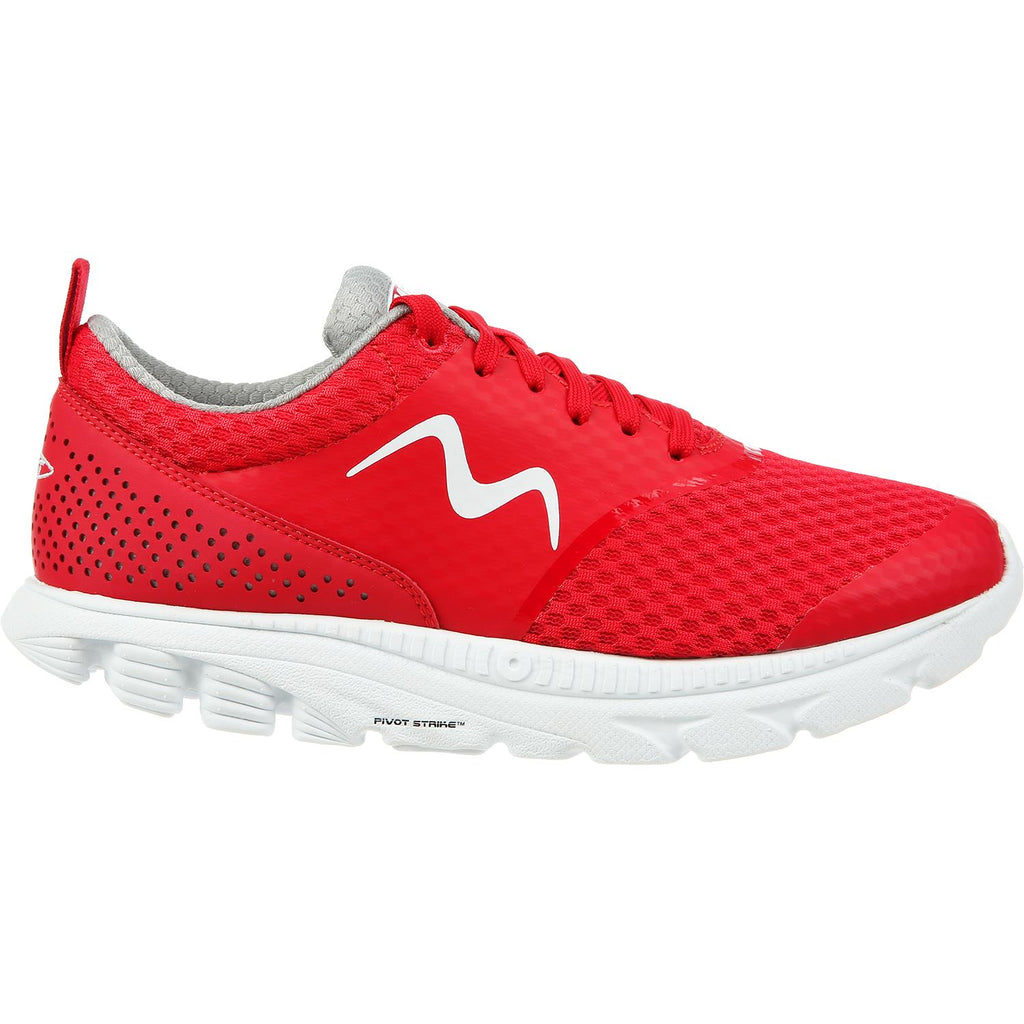 Womens Mbt Women's MBT Speed 17 Lace Up Running Shoe Red Mesh Red Mesh