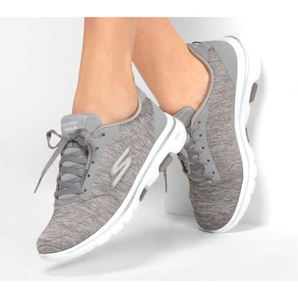 Women's Skechers GOwalk 5 True True Grey Fabric – Footwear etc.