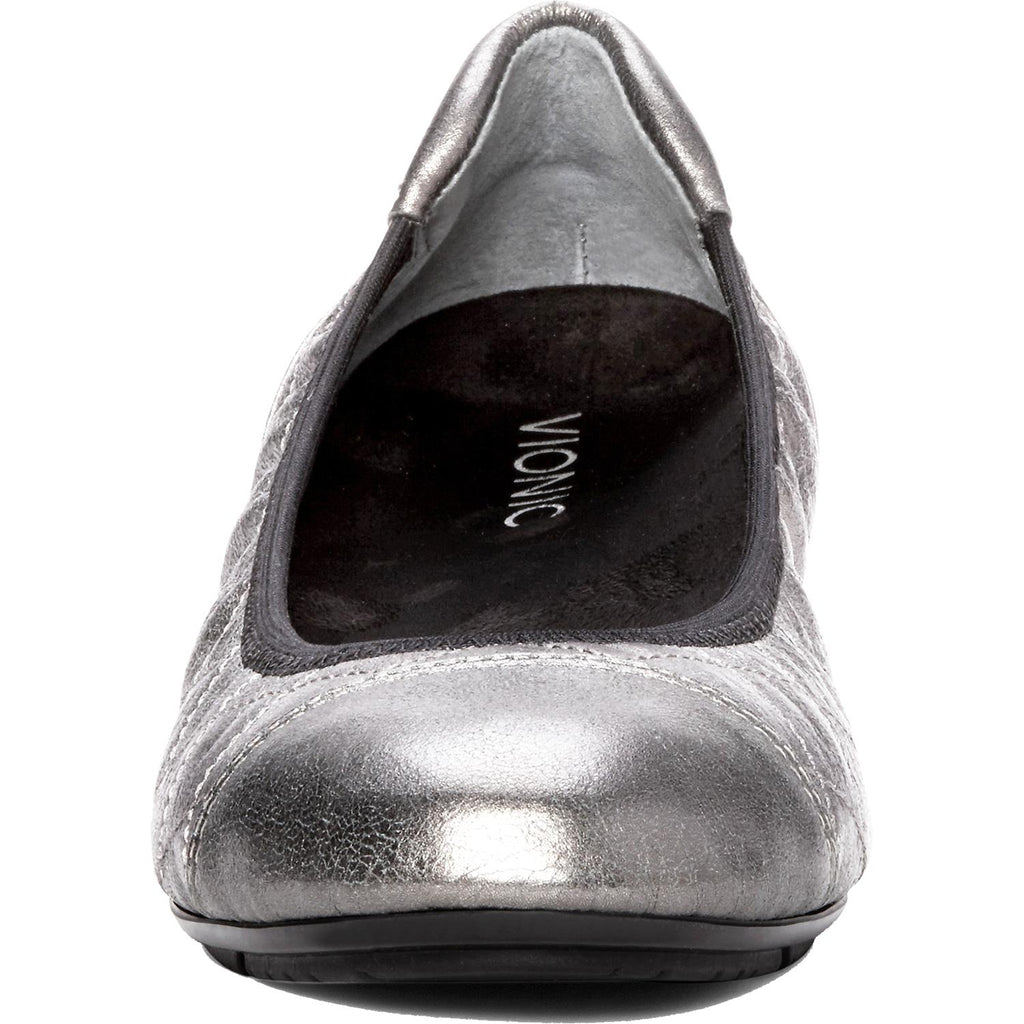 Womens Vionic Women's Vionic Ava Pewter Leather Pewter Leather