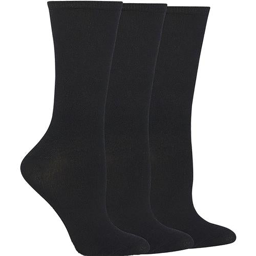 Women's Hot Sox Spun Rayon Solid Trousers 3 Pair Pack Black