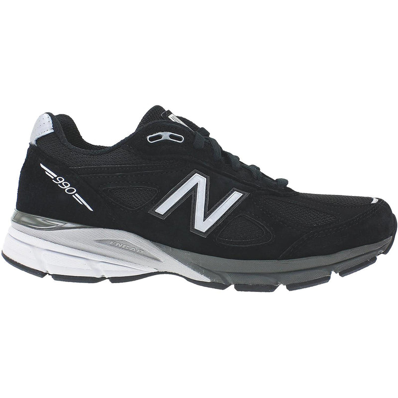 Women's New Balance W990BK4 Running Shoes Black Leather/Mesh