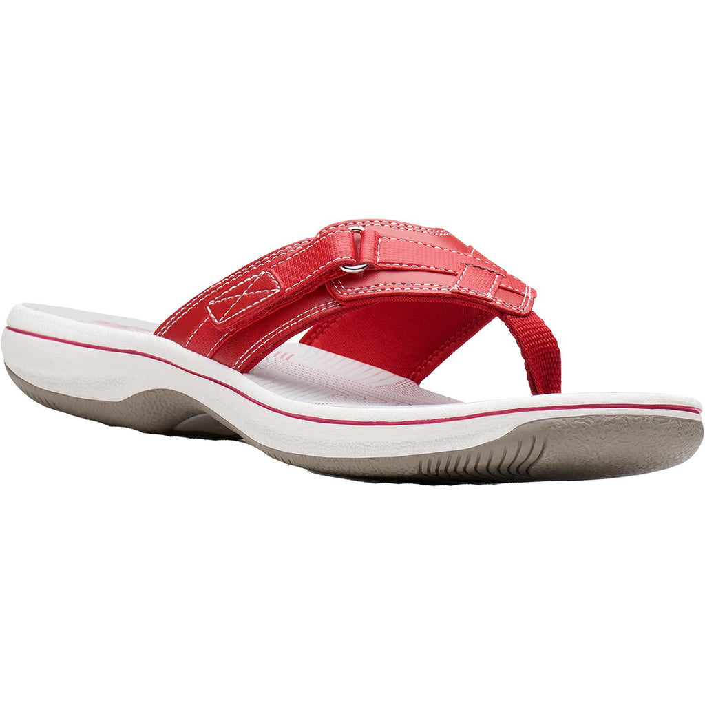 Womens Clarks Women's Clarks Cloudsteppers Breeze Sea Red Synthetic Red Synthetic