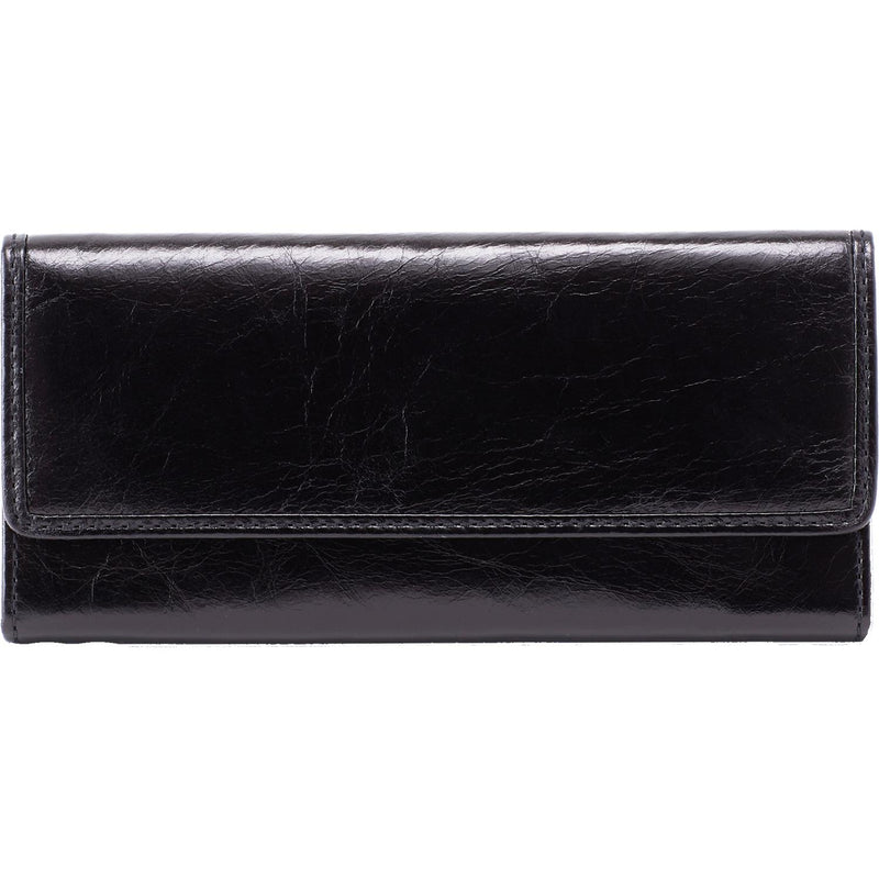 Women's Hobo Ardor Wallet Black Vintage Hide Leather