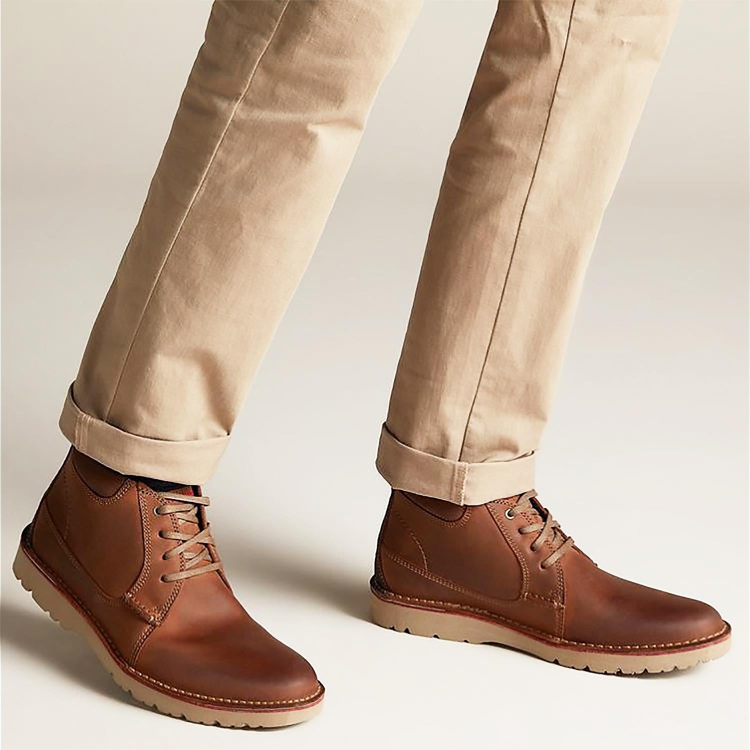 Men's Clarks Vargo Mid Dark Tan Leather – Footwear etc.