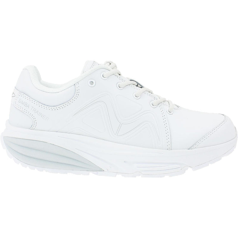 Women's MBT Simba Trainer White/Silver Leather