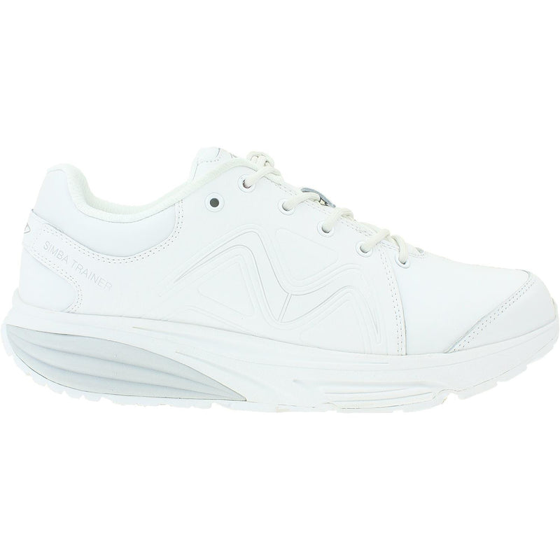 Men's MBT Simba Trainer White/Silver Leather