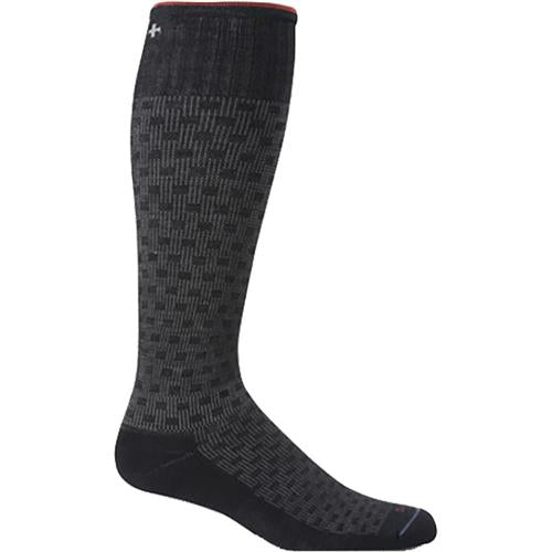 Mens Sockwell Men's Sockwell Shadow Box Knee High Socks 15-20 mmHG Black Black