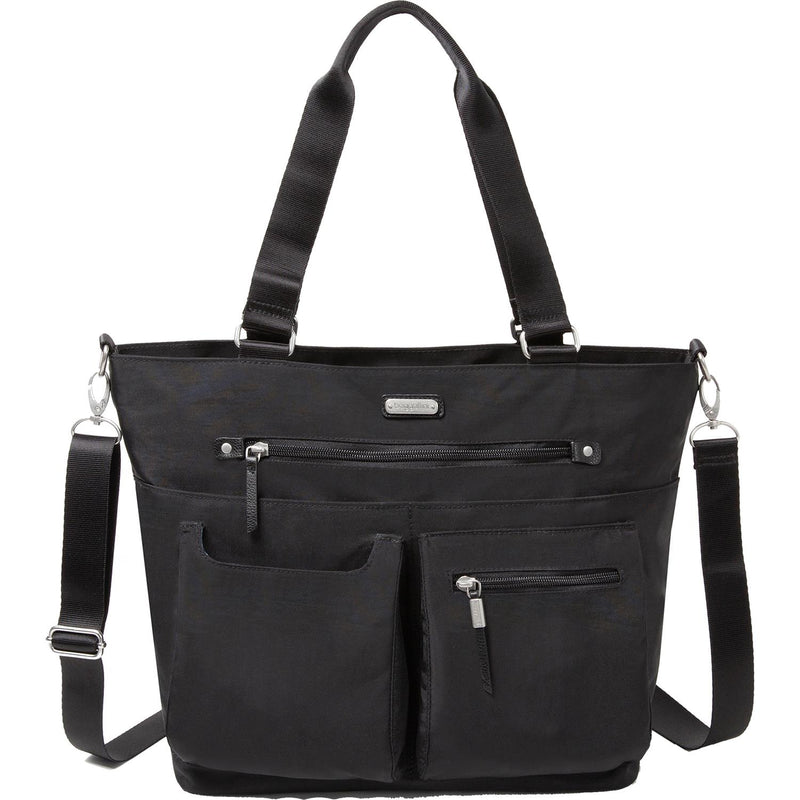 Amazon.com: Baggallini Laminated Carryall Tote - Waterproof Beach Bag for  Women - Travel Tote Bags with Scratch Resistant Pockets - Black : Clothing,  Shoes & Jewelry