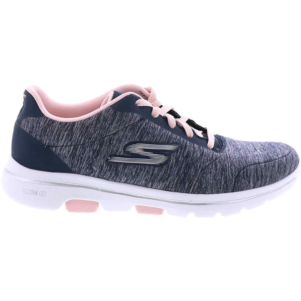 Women's Skechers GOwalk 5 True Navy/Pink Fabric Mesh – Footwear etc.