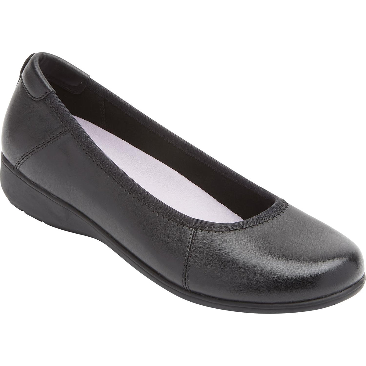 Women's Aravon Abbey Ballet Flat Black Leather – Footwear etc.