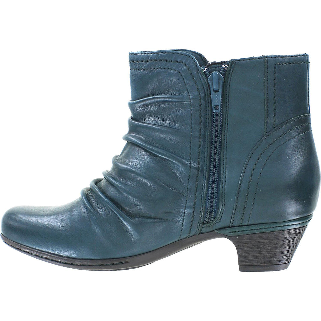 Womens Rockport Women's Rockport Cobb Hill Abilene Zip Bootie Blue/Teal Leather Blue/Teal Leather
