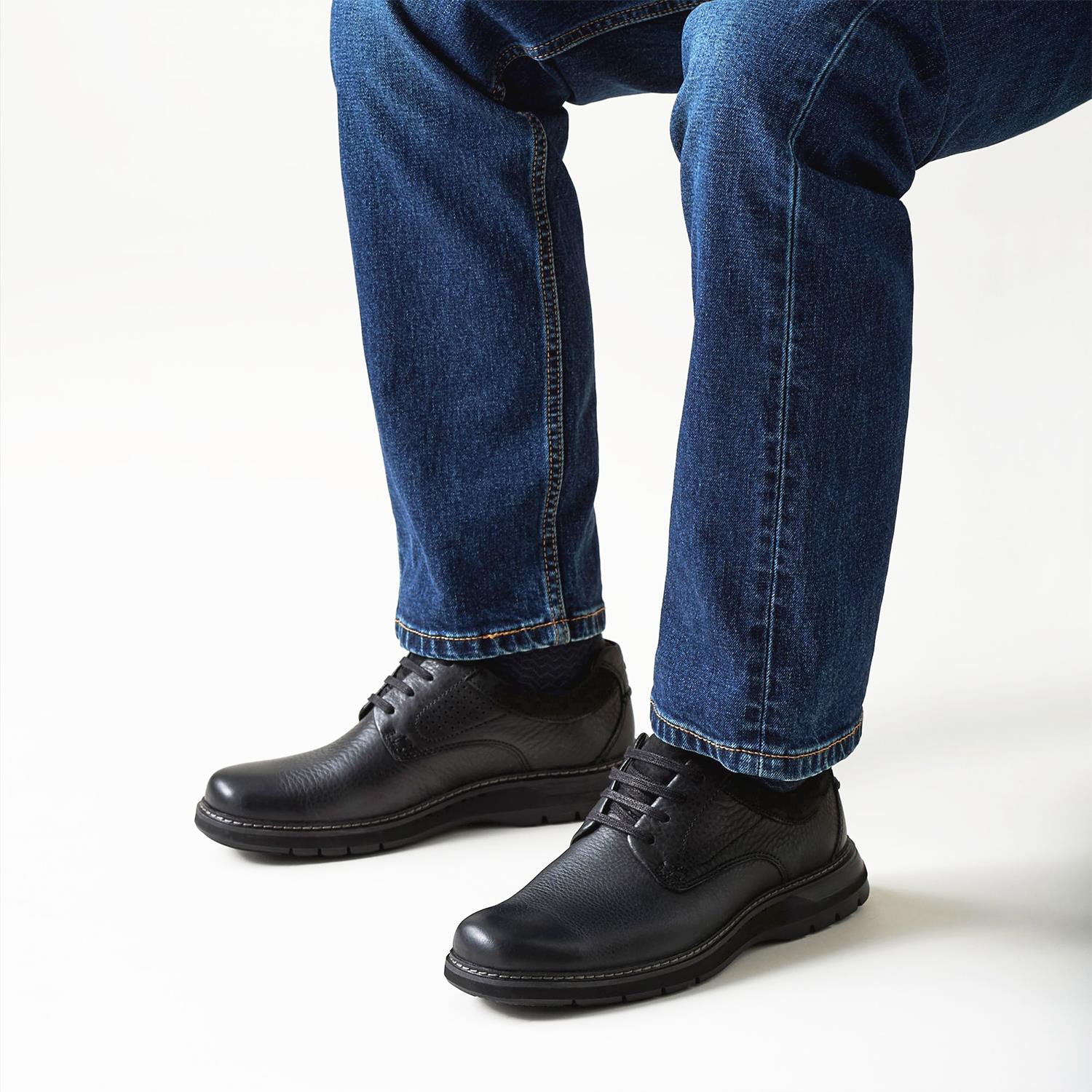 Men's Clarks Un Ramble Lo Black Leather – Footwear etc.