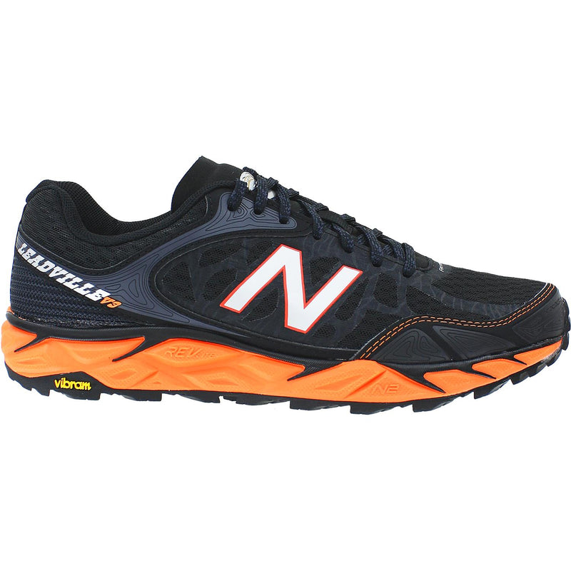 Men's New Balance MTLEADO3 Trail Running Shoes Black/Orange Synthetic/Mesh
