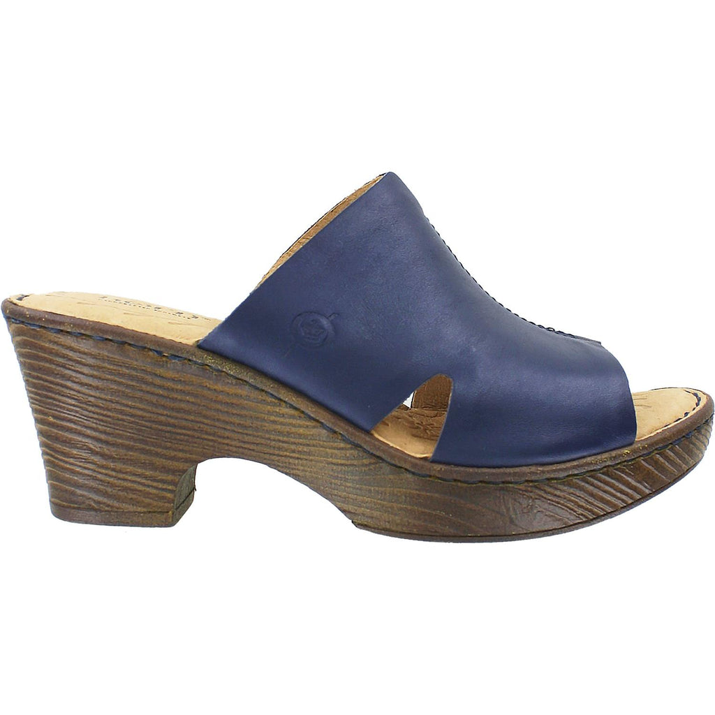Womens Born Women's Born Crato Navy Leather Navy Leather