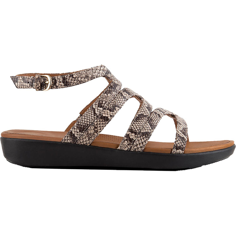 Women's Fit Flop Strata Gladiator Taupe Snake Leather