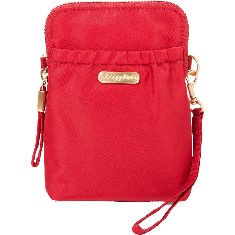 Women's Baggallini RFID Bryant Pouch Holiday Edition Red Nylon