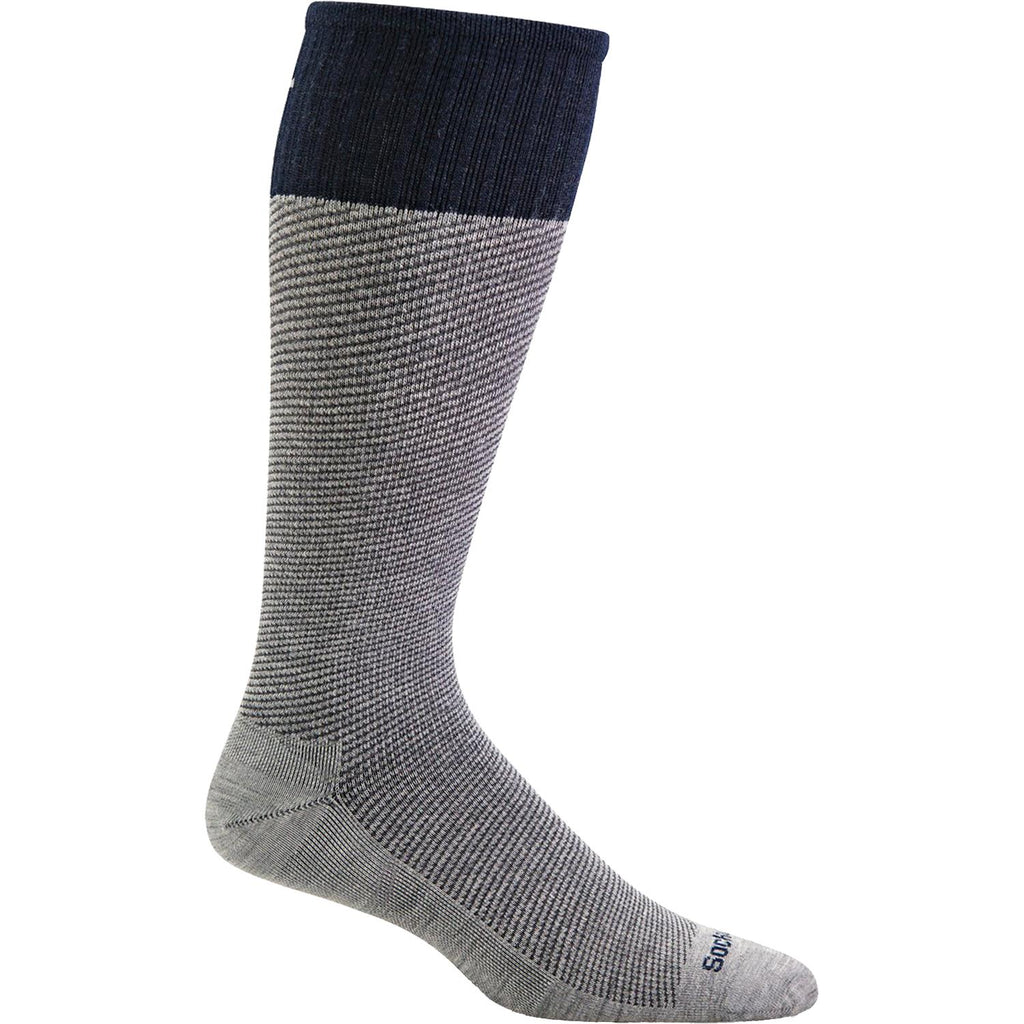Mens Sockwell Men's Sockwell Bart Knee High Socks 15-20 mmHg Light Grey Light Grey