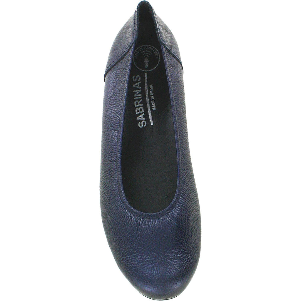 Womens Sabrinas Women's Sabrinas Bruselas 85020 with Removable Arch Support Footbed Navy Pebbled Leather Navy Pebbled Leather