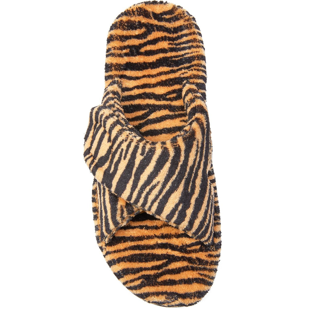 Womens Vionic Women's Vionic Relax Slippers Tiger Natural Fabric Tiger Natural Fabric