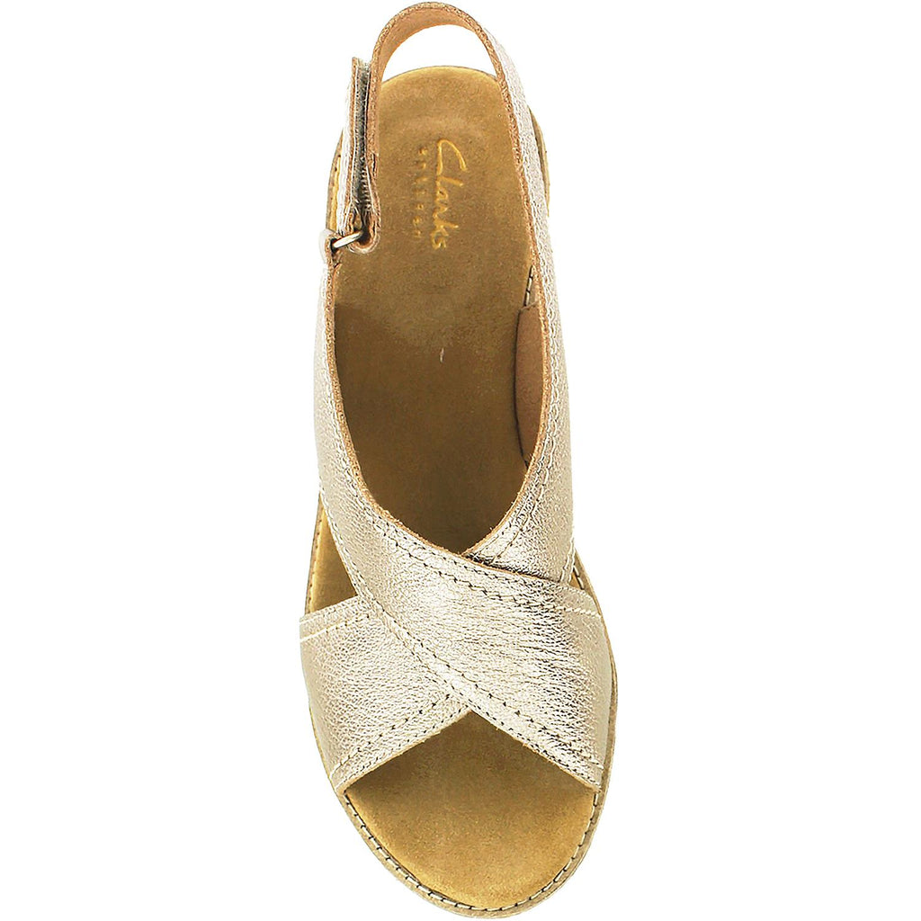 Womens Clarks Women's Clarks Aisley Tulip Gold Leather Gold Leather