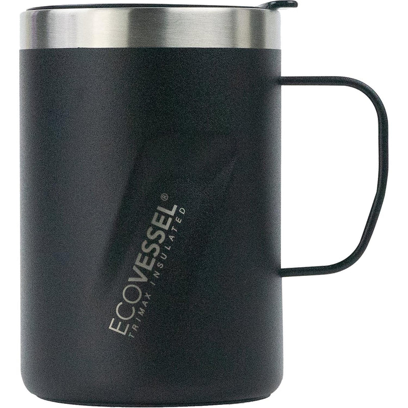 Unisex Ecovessel Transit Insulated Coffee Mug/Beer Mug 12 OZ Black Shadow