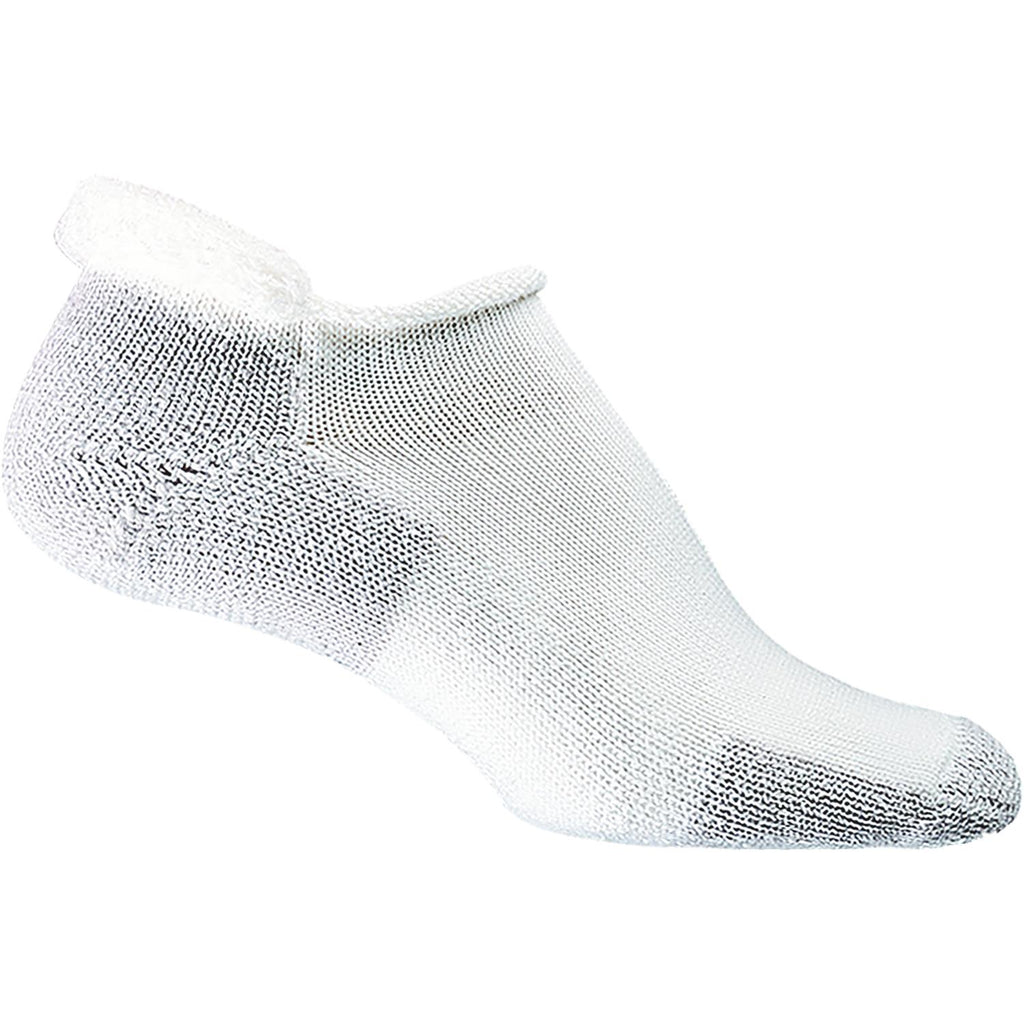 Unisex Thorlos Unisex Thorlos J-11 Running Roll-Top Socks - Thick Cushion (Wom 6.5-10/Men 5.5-8.5) White/Platinum White/Platinum