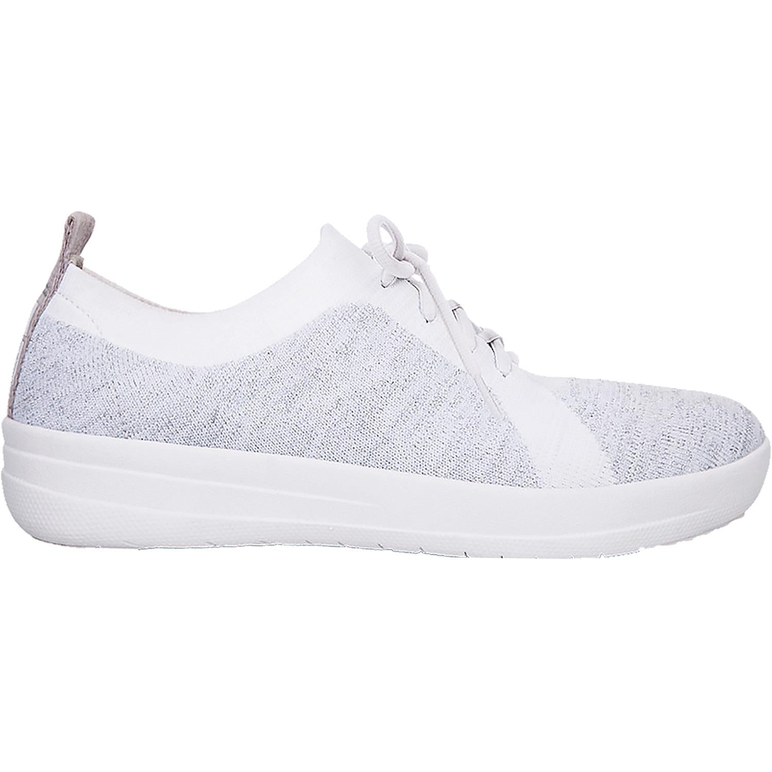 Women's Fit Flop F-Sporty Uberknit Sneakers White/Silver Metallic Nylo –  Footwear etc.