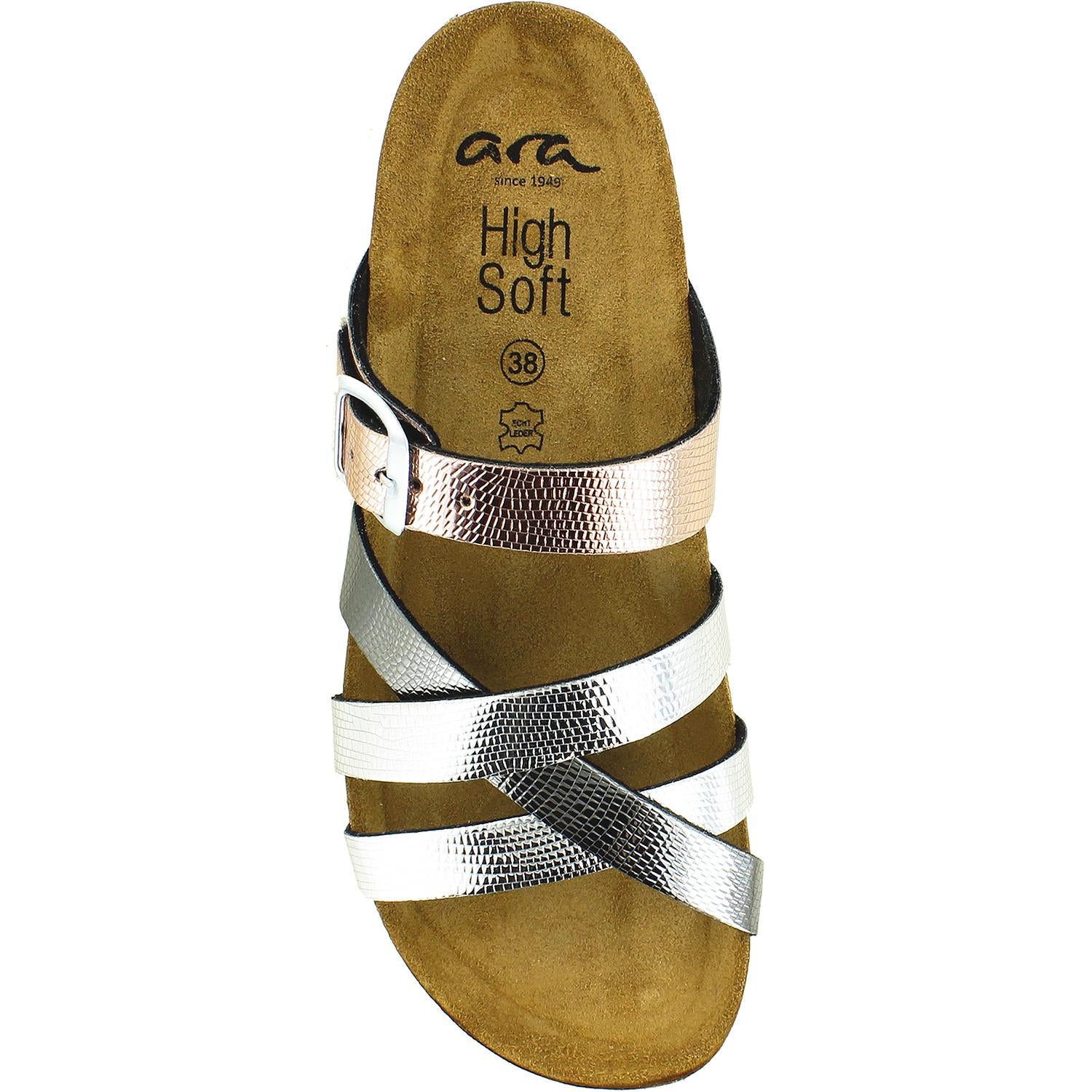 Women's Ara Shoes Beth Silver Anthracite/Rose Gold Synthetic – Footwear etc.