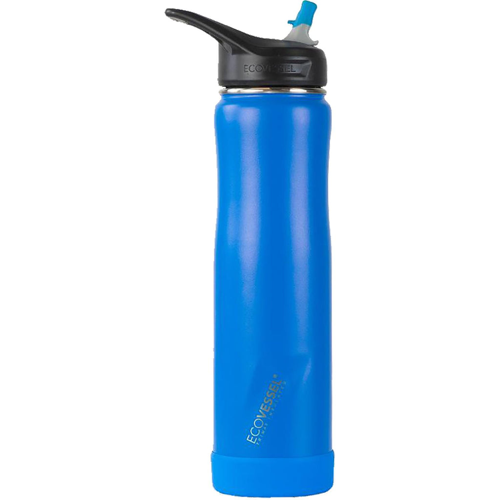 Unisex Ecovessel Unisex Ecovessel Summit Stainless Steel Insulated Straw Water Bottle 24 OZ Hudson Blue Hudson Blue