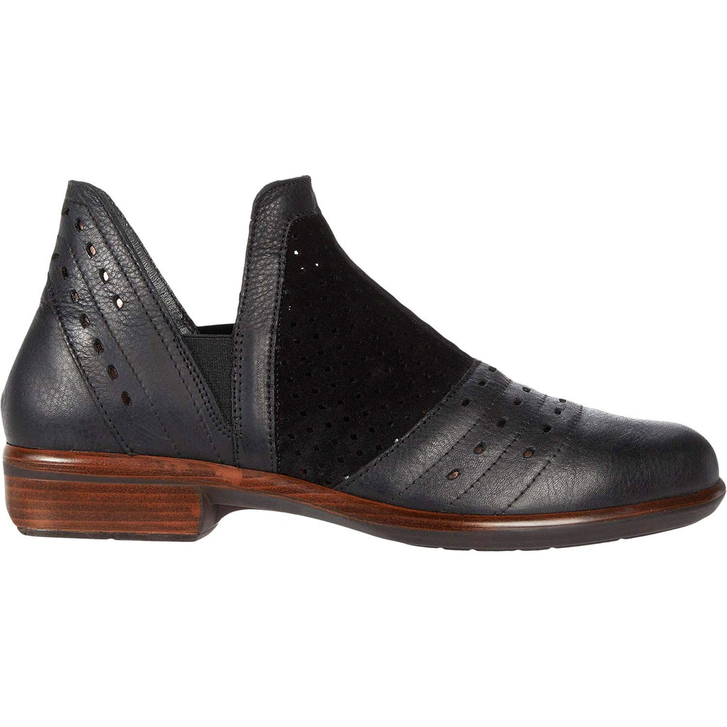 Womens Naot Women's Naot Rivotra Black Leather/Suede Black Leather/Suede