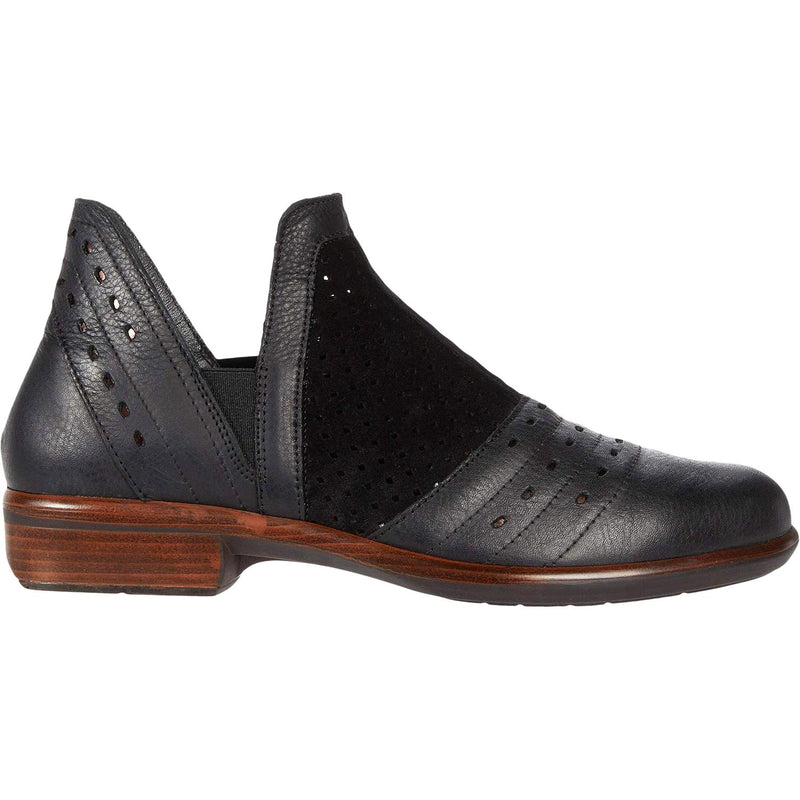 Women's Naot Rivotra Black Leather/Suede
