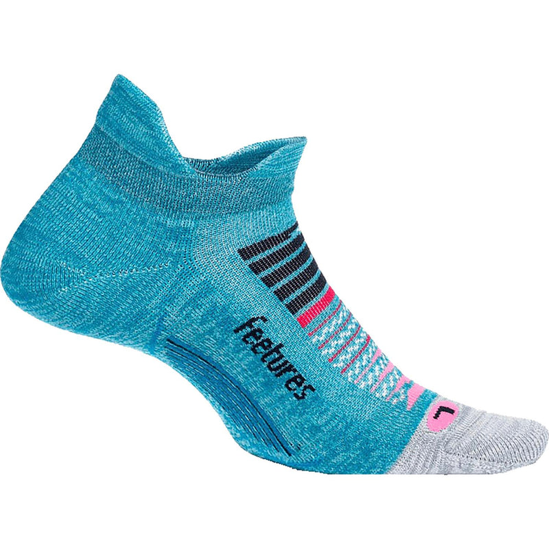 Unisex Feetures Elite Max Cushion No Show Tab Socks Aurora Blue