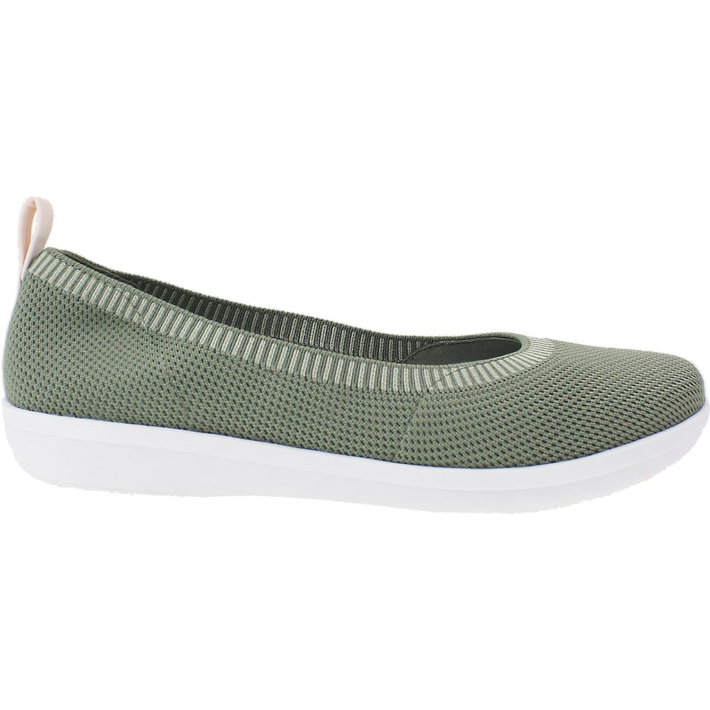 Womens Clarks Women's Clarks Cloudsteppers Ayla Paige Dusty Olive Knit Textile Dusty Olive Knit Textile
