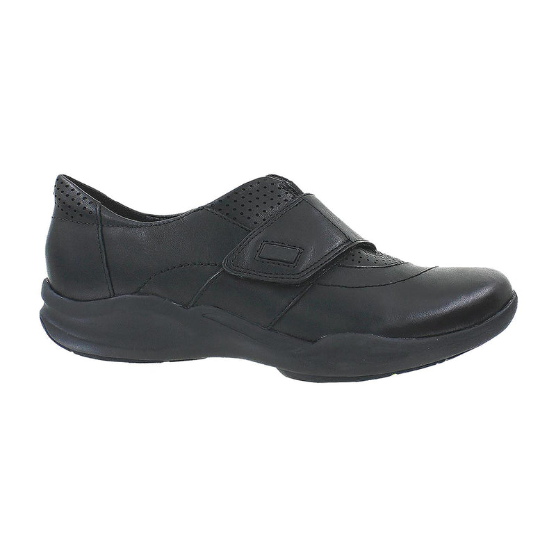 Women's Clarks Wave Groove Black Leather