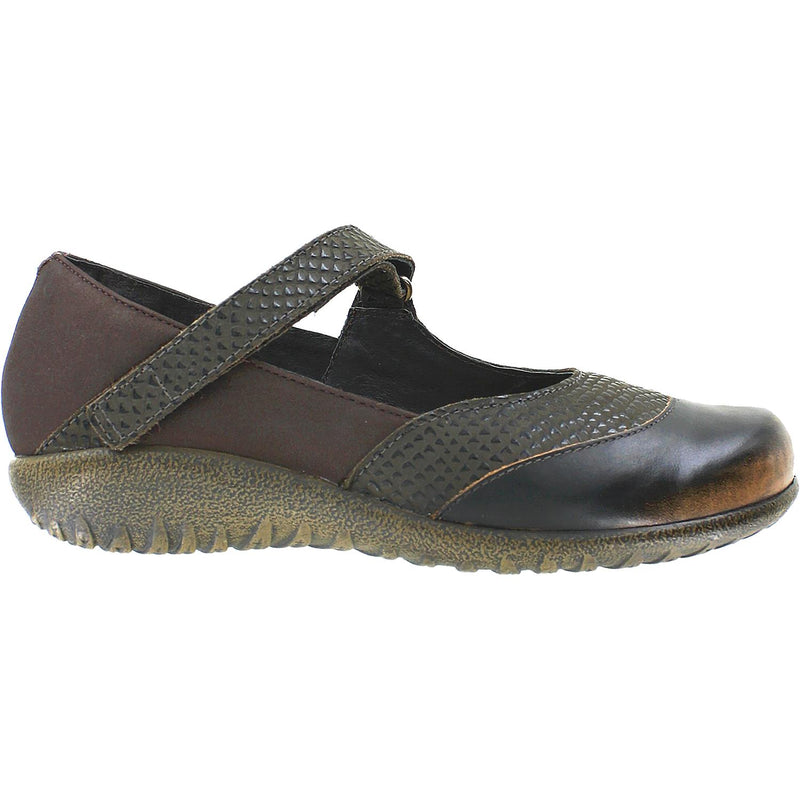 Women's Naot Luga Brown Croc/Shimmer Leather
