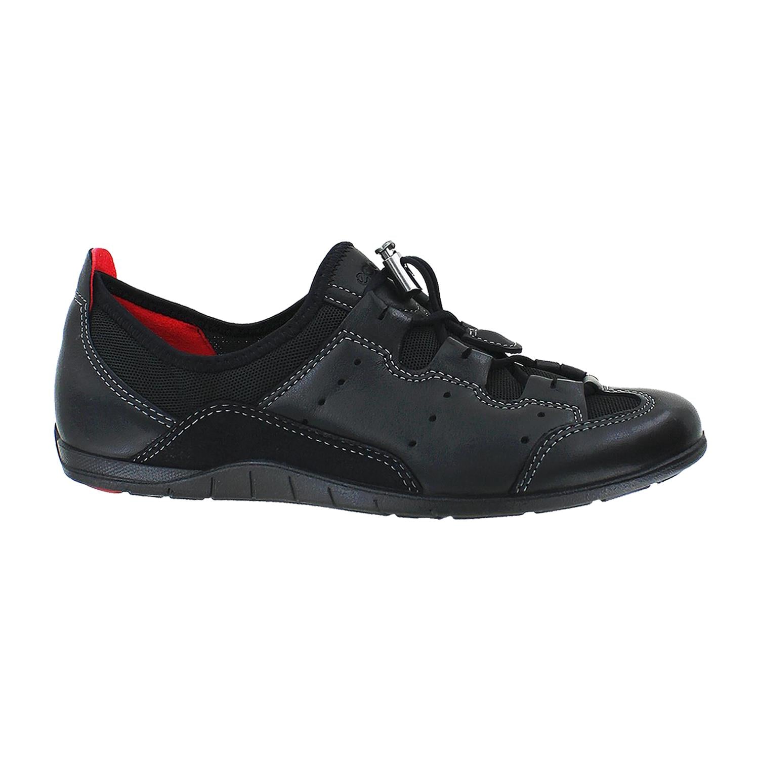 Women's Ecco Bluma Toggle Black/Black Leather/Mesh – Footwear etc.