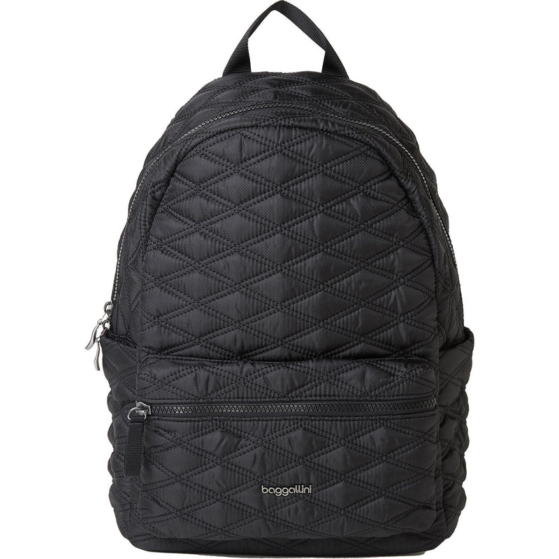 Women's Baggallini Quilted Backpack Black Nylon