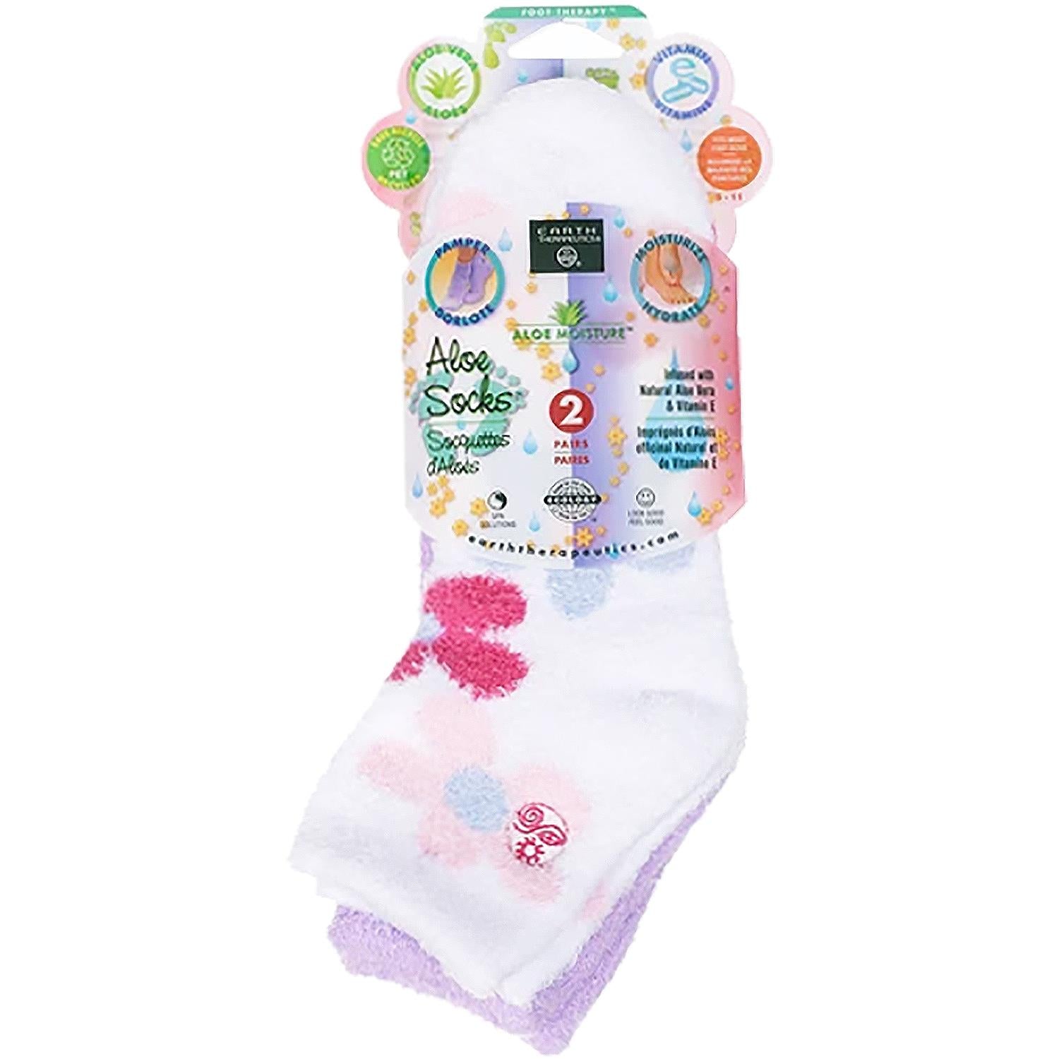 Women's Earth Therapeutics Aloe Socks Double Pack Flowers/Lavender –  Footwear etc.