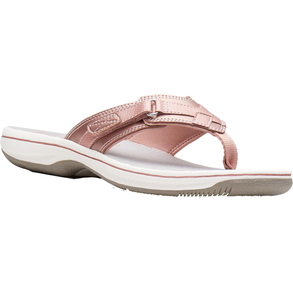 Womens Clarks Women's Clarks Cloudsteppers Breeze Sea H Rose Gold Synthetic Rose Gold Synthetic