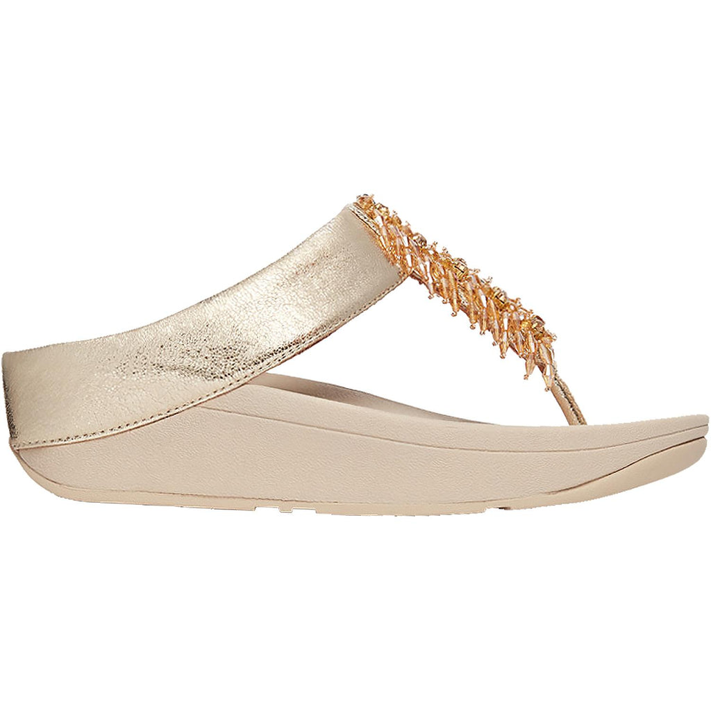 Womens Fit flop Women's Fit Flop Velma Adorn Toe-Thong Gold Synthetic Gold Synthetic