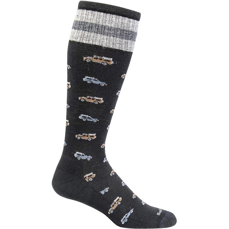 Men's Sockwell Road Trip Black Knee High Socks 15-20 mmHg